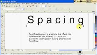 Spacing letters in CorelDraw