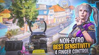 BGMINEW BEST NON GYRO SENSITIVITY CODE + 4 FINGER CONTROL SETTINGS FOR PUBG MOBILE/BGMI