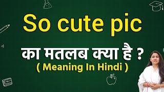 So cute pic meaning in hindi | So cute pic ka matlab kya hota hai | Word meaning