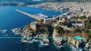 Η Καβάλα απο ψηλά-aerial view Kavala-ENA Channel