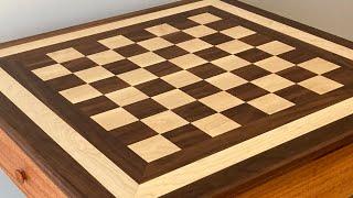 Walnut and Maple Wood Chess Board