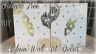 DIY DOLLAR TREE GLAM WALL ART DECOR | DIY ROOM DECOR | PETALISBLESS 