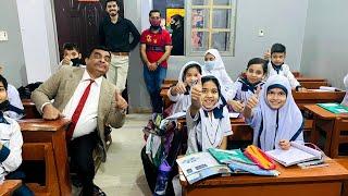 Mr Bean Pakistani visit Class iii in The Memon Educators School Near Gulzar-e-Hijri