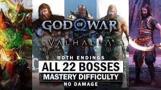 God of War Ragnarok Valhalla - All 22 Boss Fights & Both Endings (Mastery Difficulty / No Damage)