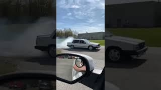 Twin Turbo LS Volvo 740 Burnout