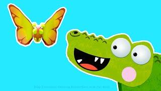 Silly Crocodile Chases Butterflies | Animated Short Story For Kids