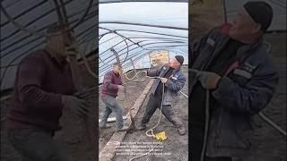 Ingenious farming tool: bicycle wheel power diy farming hack