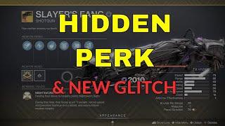 Hidden Perk W/ Slayers Fang & Glitch Exotic Shotgun Kells Fall