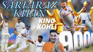 Sarfaraz Khan Century Against New Zealand in 1st Test Match at Bengaluru | King Kohli 9000 Runs