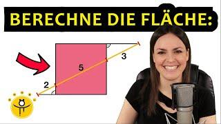 Kannst DU die Fläche des Quadrats berechnen? – Mathe RÄTSEL Geometrie