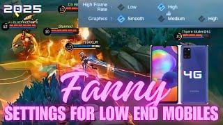 Best Fanny MLBB Settings for Low-End Phones | With Amazing Gameplay | 2025 | MLBB