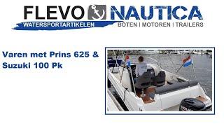 FlevoNautica: varen met Prins 625 met Suzuki 100 Pk buitenboordmotor