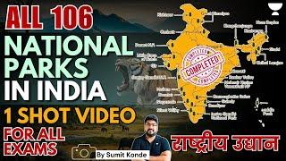 All 106 National Parks in India & Their Locations on MAP | UPSC Prelims 2025 | PYQs & Tricks