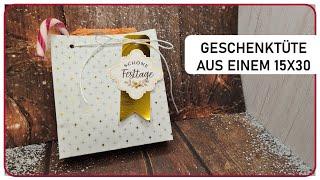 EinfacheSchnelleGeschenktüteaus 15x30 Action Block#Decotimecrafts