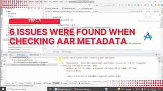 Issues Were Found When Checking AAR MetaData