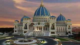 Beautiful Animated View of the Temple of the Vedic Planetarium