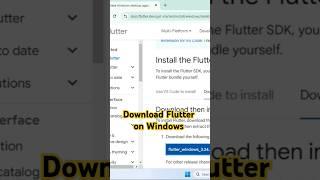 Download Flutter on Windows #ytshorts #viral #flutter #appdevelopment #android