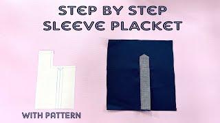 How to Sew A Sleeve Placket On Anything With Placket Pattern | Sew Anastasia