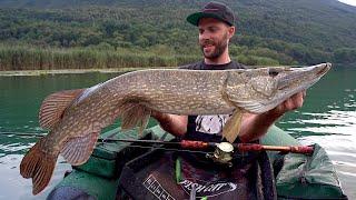 Top Water Pike Fishing from Float Tube