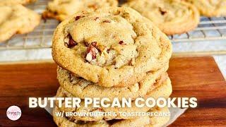 Butter Pecan Cookies Recipe with Brown Butter | Easy Cookie Recipe | Homemade Pecan Cookies