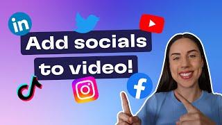 How to add social media icons to video