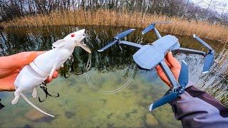 Je pêche le brochet avec ce drone télécommandé et des leurres de surface !!!