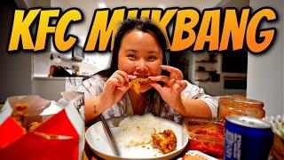 KFC Fried Chicken Mukbang 먹방 Eating Show + $30 Korean Grapes?!