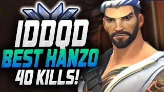 Insane HANZO - IDDQD DOMINATING Competitive! [ OVERWATCH SEASON 17 TOP 500 ]