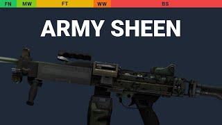 Negev Army Sheen - Skin Float And Wear Preview