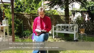 Lesung aus verbrannten Büchern - Grit Schkölziger liest aus Tucholsky "Lerne lachen, ohne zu weinen"