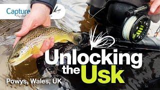 Spring fly-fishing action on the River Usk – Wales, UK, 2024