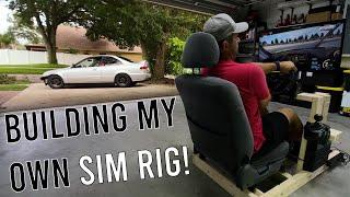 Building my own SIM RIG with WOOD and a HONDA SEAT! Plus Garage Reno!