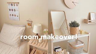 room makeover!  minimalist & korean   | bedroom makeover 