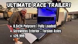 Polycore Race Trailer: Ultimate 8.5x24 Screwless Exterior Race Car Hauler | Renown Cargo Trailers