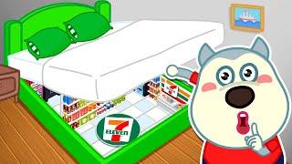 Wolfoo Builds a SECRET 7-11 in His Room!  Funny Stories for Kids  Kids Cartoon  Wolfoo Canada