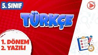 5. SINIF TÜRKÇE YAZILI HAZIRLIK | 1. Dönem 2. Yazılı | 2024-2025