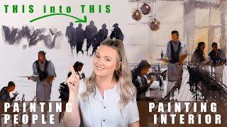 Painting Interior Painting People Loose Watercolor | How to Improve figure painting