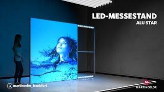 LED Messestand ALU STAR - die modulare Leuchtwand für Selbstaufbauer