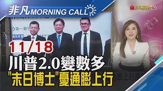 川普牽動全球 專家看好AI助明年美股勝美債 台積電AZ廠完工典禮延後? 張忠謀:大概沒了｜主播葉俞璘｜【非凡Morning Call】20241118｜非凡財經新聞