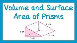 Volume and Surface Area of Prism - GCSE Maths