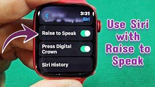 Use raise hand gesture to access Siri on apple watch series 9