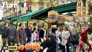 27 October 2024 France  Paris 4K HDR Halloween Autumn  Walk Best PARIS Attractive Visiting Place