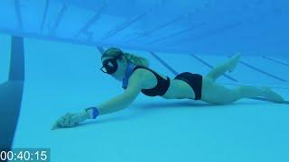 Mari pearl diving. Freediving / breathhold training routine to hold breath underwater longer.