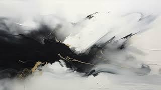 Black and White Abstract art for Frame TV | Smart TV paintings | screensaver without music