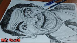 How To Make Mr. Bean Drawing//Chirag Mali Arts //How To Draw Mr. Bean face//Bean Drawing /chirag