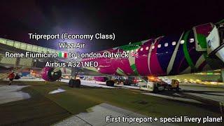 My First Tripreport! | Wizz Air | Economy Class | Rome Fiumicino to London Gatwick | A321NEO