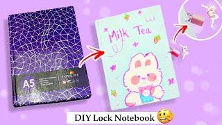 How To Make Lock Notebook  | DIY Lock Notebook | Notebook Decoration Ideas | School Supplies