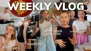 WORK WEEK IN MY LIFE: after work activities, grwm, weekend recap, cooking, christmas wishlist lol