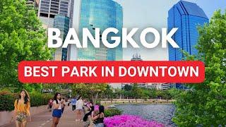 The Best Park in BANGKOK | Benjakitti Forest Park | Bangkok's hidden JUNGLE! 4K Walk