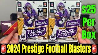 **FIRST LOOK AT 2024 PRESTIGE FOOTBALL** Opening Two $25 Prestige Football Blaster Boxes!